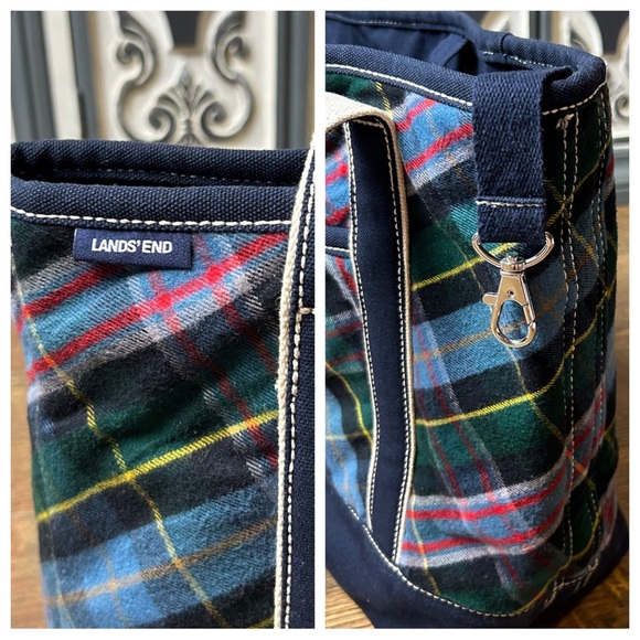 Lands End Canvas Open Tote Bag & Wristlet - Picture 6 of 16